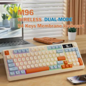 ZIYOU LANG Wireless Gaming Keyboard with Display Screen & Knob